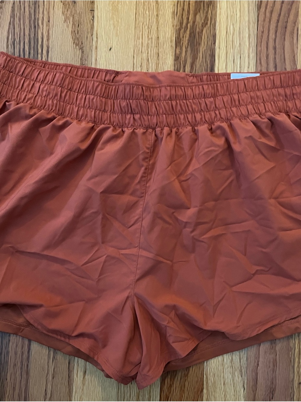 Nike Women's Rust Orange Elastic Waist Athletic Shorts